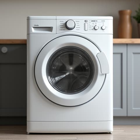 Folsom washer repair in the Folsom Ranch community. Professional technician troubleshooting a washing machine in a well-maintained home, delivering reliable service.