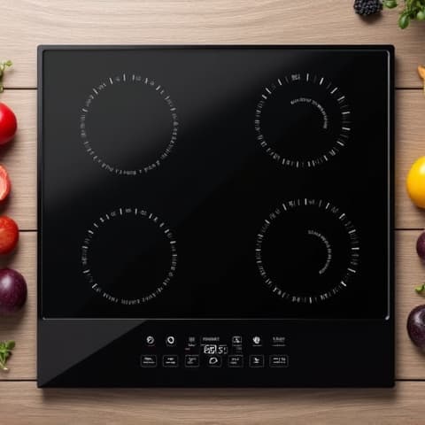 After image of the induction cooktop in Roseville, now fully functional with all error codes cleared and heating elements working correctly.