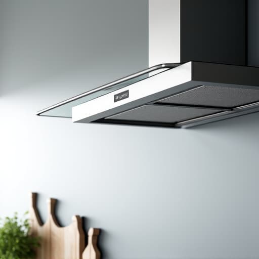 Professional technician inspecting a range hood ventilation system in a modern Sacramento kitchen. Features certified technician, kitchen appliance repair, and home air quality improvement.