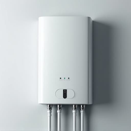A technician repairing a tankless water heater in a Sacramento home.