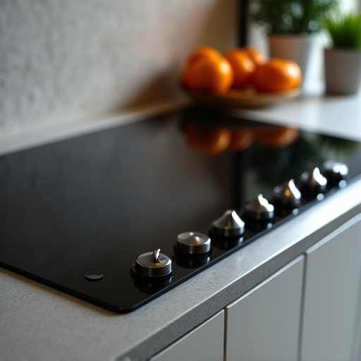 After image of a flawlessly replaced glass cooktop in a Sacramento kitchen, highlighting the pristine finish post-repair.