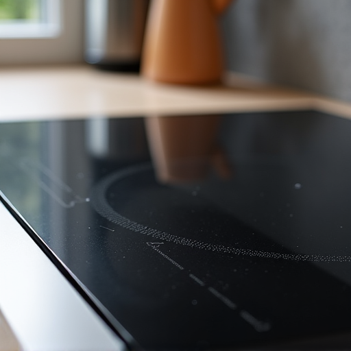 Before image of a severely cracked glass cooktop in a Sacramento home, demonstrating the damage prior to professional repair.