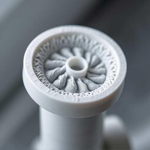 After: Clean Dishwasher Filter Trap Post-Maintenance. The dishwasher filter trap thoroughly cleaned and free of all debris, ensuring proper filtration, improved drainage, and effective dish washing.