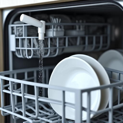 Technician inspecting a dishwasher for leaks, emphasizing precision leak detection to protect home structure.