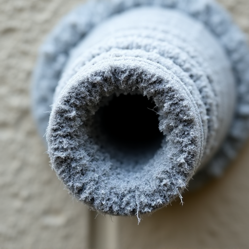 Accumulated lint from a dryer vent posing a fire risk in a Sacramento home