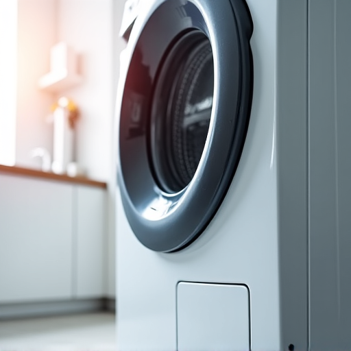 technician repairing a high-efficiency front load washer