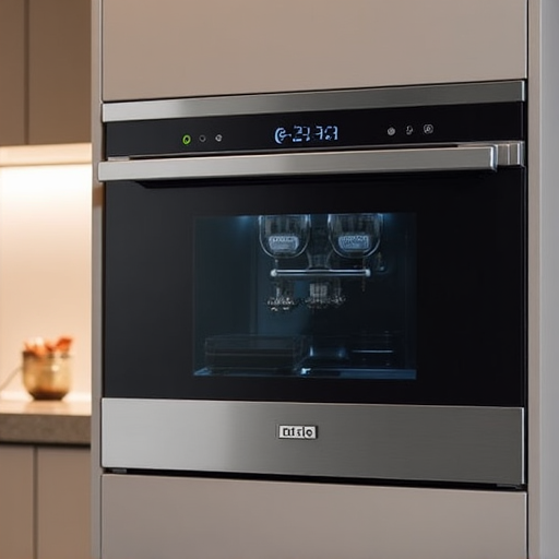 A technician servicing a Miele built-in coffee system in a luxury kitchen in Granite Bay, CA. The image emphasizes white-glove service and technical expertise required for specialized high-end appliances. Spotlights local service in upscale areas.