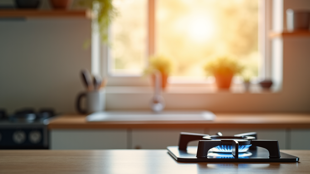 Oven and Stove Repair Elk Grove: Kitchen appliance technician performing maintenance on a stove with a safety check.