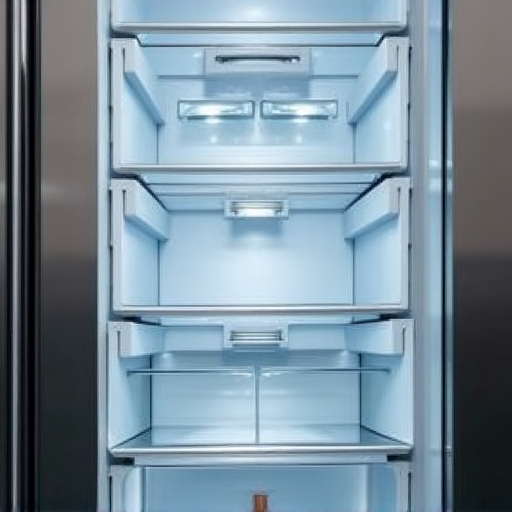 Integrated Sub-Zero Freezer Repair. Technician skillfully attending to an integrated Sub-Zero freezer, upholding white-glove service standards and employing OEM components.