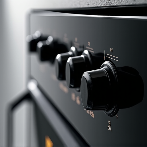 Professional appliance repair technician inspecting electric oven controls for a kitchen range, fixing dual-fuel models in Sacramento. Expert range repair services.