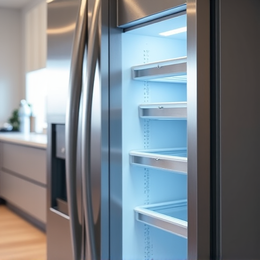 Technician repairing a luxury Sub-Zero refrigerator in a Lincoln, CA home