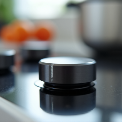 After image of the cooktop in Fair Oaks, now with a brand-new, perfectly matching control knob installed, fully functional.