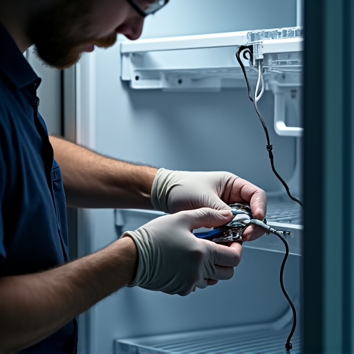 Sacramento appliance technician performing complex refrigerator repair with specialized tools