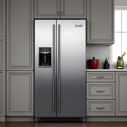 Sacramento technician expertly repairing a Sub-Zero refrigerator in a modern high-end kitchen, demonstrating precision and white-glove service. The image captures the focus on technical expertise for luxury brands.