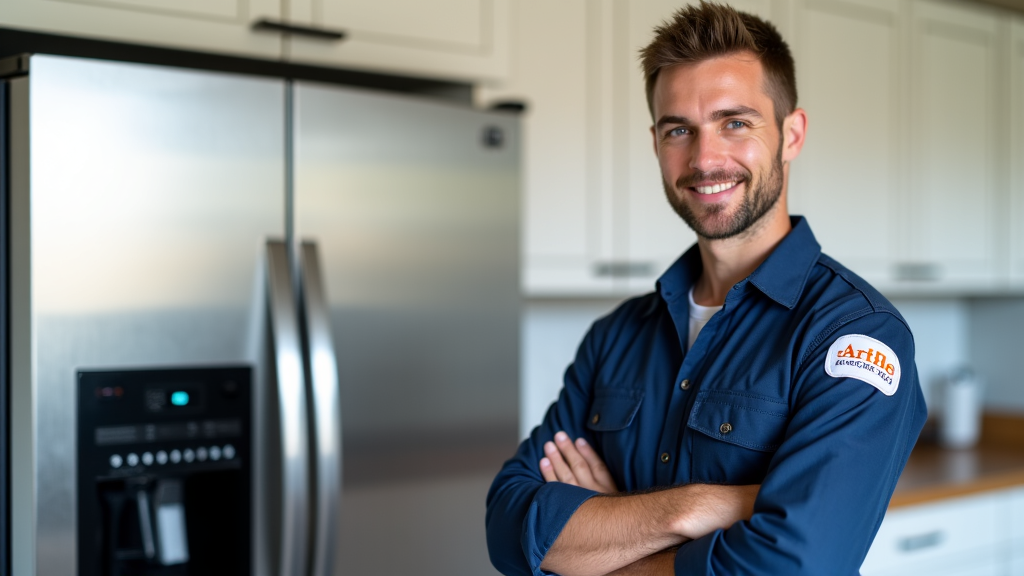 sacramento land park neighborhood appliance repair truck driving residential street local business