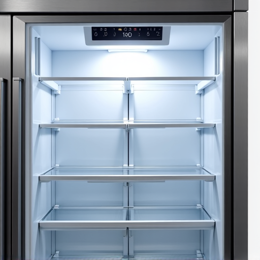 Clean Sub-Zero Refrigerator Interior with Fresh Produce