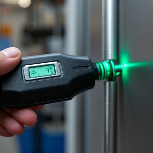 A skilled technician carefully inspecting a newly brazed refrigerant line connection on a sealed system, verifying integrity and preventing future leaks. Our precision work extends to luxury built-in units in Sacramento.