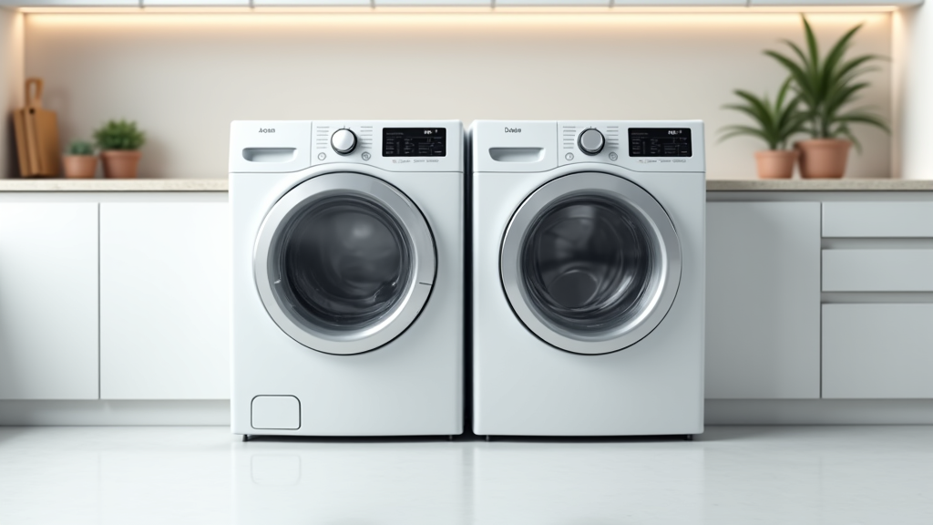 Clean laundry room with new washing machine and dryer, symbolizing efficient repairs and rapid service for homeowners in Rocklin, CA, and across Placer County
