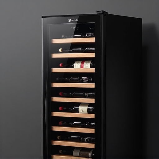 Wine bottle collection in a wine cooler in Sacramento